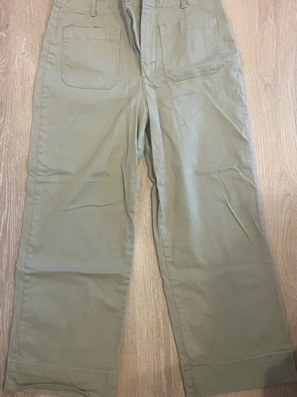 Bagatelle Olive Green Wide-Leg Chinos
